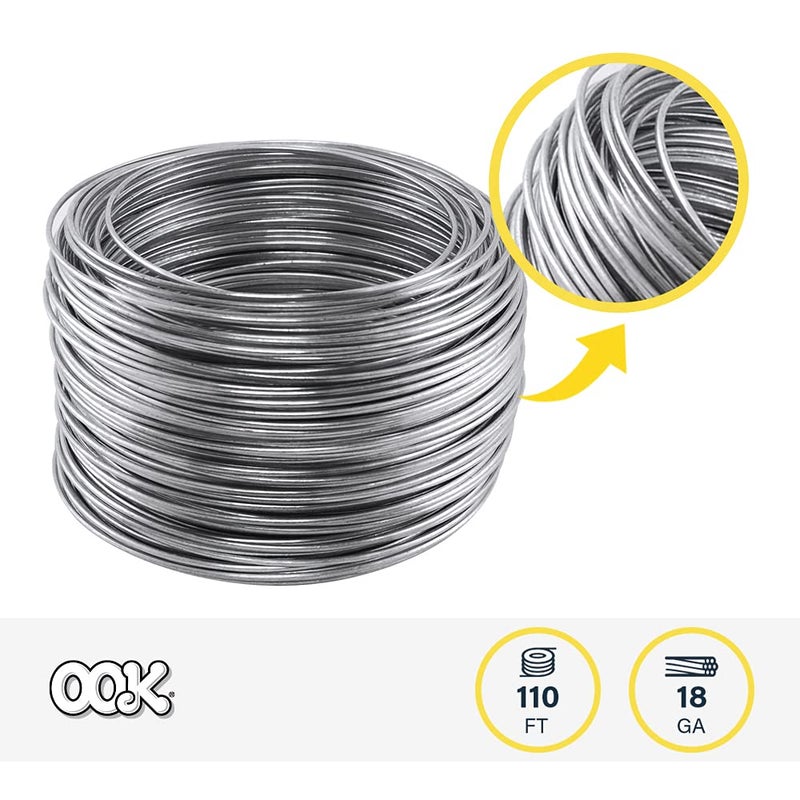 OOK Galvanized Steel Hobby Wire (#18) 110' - Image 3